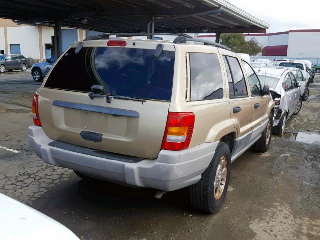 1J4G248S6YC312057 - 2000 JEEP GRAND CHER TAN photo 4