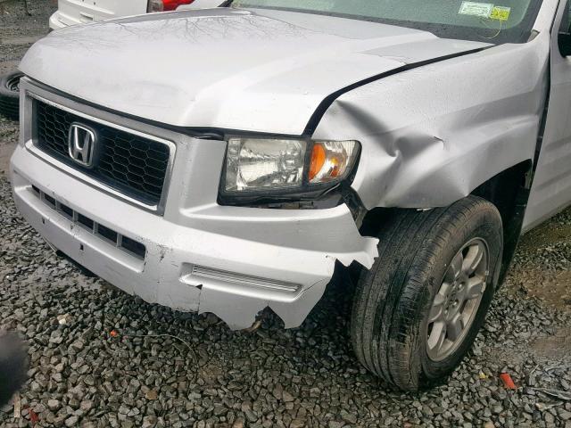 2HJYK16358H509198 - 2008 HONDA RIDGELINE SILVER photo 9