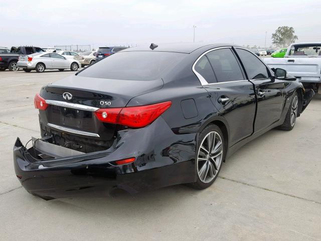 JN1BV7AP0EM671346 - 2014 INFINITI Q50 BASE BLACK photo 4