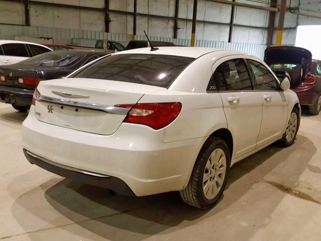 1C3CCBAB6EN142044 - 2014 CHRYSLER 200 LX WHITE photo 4