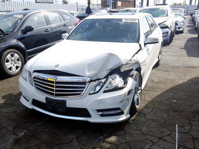 WDDHF5KB0CA592517 - 2012 MERCEDES-BENZ E 350 WHITE photo 2