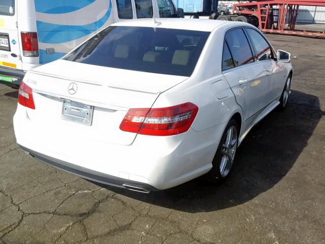 WDDHF5KB0CA592517 - 2012 MERCEDES-BENZ E 350 WHITE photo 4