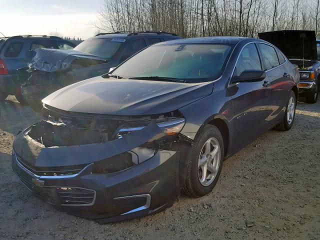 1G1ZB5ST9HF196026 - 2017 CHEVROLET MALIBU LS GRAY photo 2