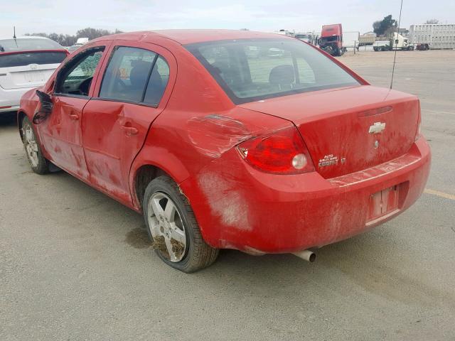 1G1AT58H697282080 - 2009 CHEVROLET COBALT LT RED photo 3