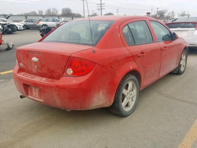 1G1AT58H697282080 - 2009 CHEVROLET COBALT LT RED photo 4