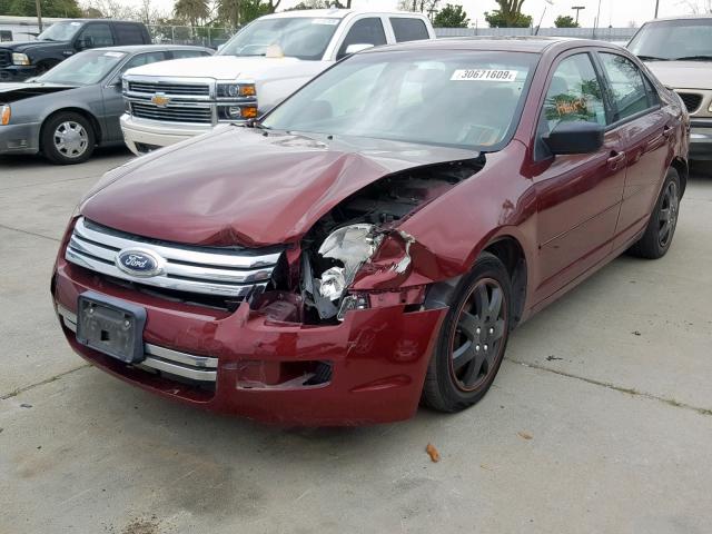 3FAHP06Z77R252297 - 2007 FORD FUSION S BURGUNDY photo 2