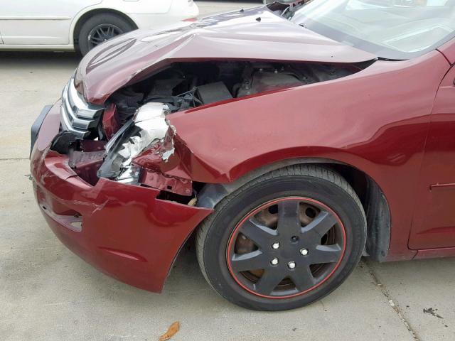 3FAHP06Z77R252297 - 2007 FORD FUSION S BURGUNDY photo 9