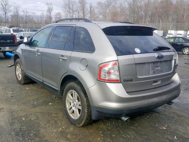 2FMDK48C38BA65352 - 2008 FORD EDGE SEL GRAY photo 3