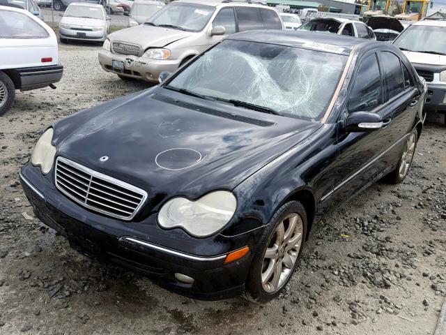 WDBRF40J74F471358 - 2004 MERCEDES-BENZ C 230K SPO BLACK photo 2