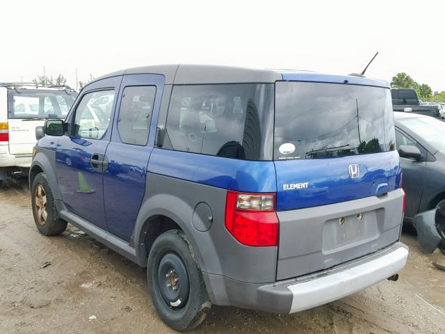 5J6YH28635L003569 - 2005 HONDA ELEMENT EX BLUE photo 3