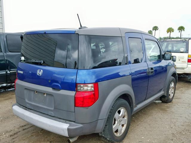 5J6YH28635L003569 - 2005 HONDA ELEMENT EX BLUE photo 4