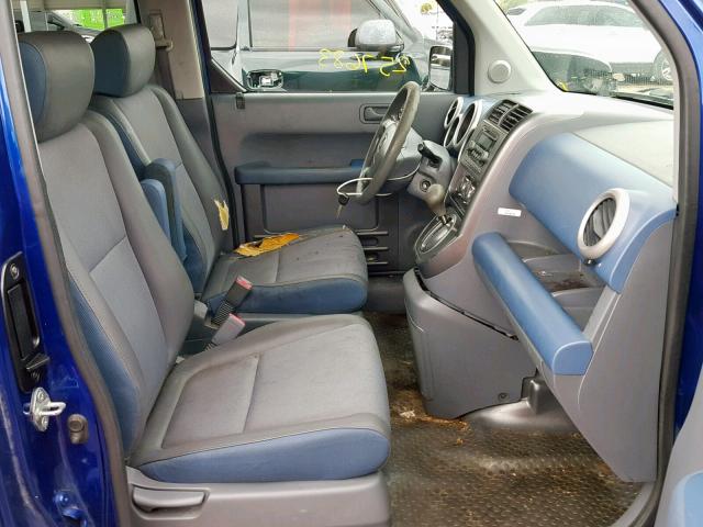 5J6YH28635L003569 - 2005 HONDA ELEMENT EX BLUE photo 5