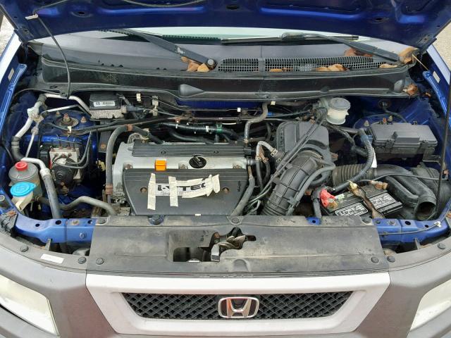 5J6YH28635L003569 - 2005 HONDA ELEMENT EX BLUE photo 7