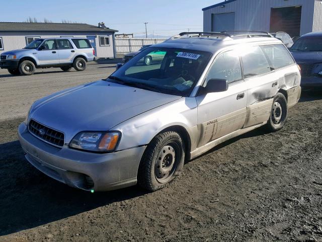 4S3BH675337614865 - 2003 SUBARU LEGACY OUT SILVER photo 2