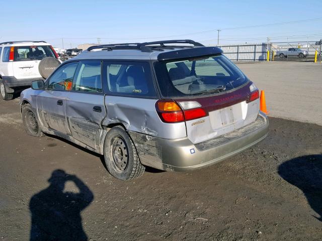 4S3BH675337614865 - 2003 SUBARU LEGACY OUT SILVER photo 3