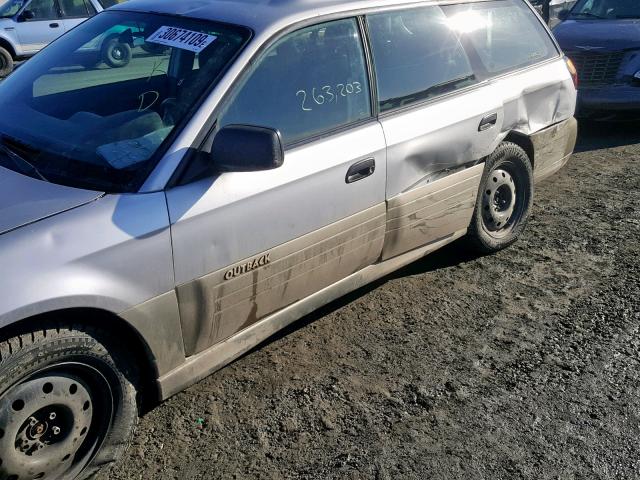 4S3BH675337614865 - 2003 SUBARU LEGACY OUT SILVER photo 9