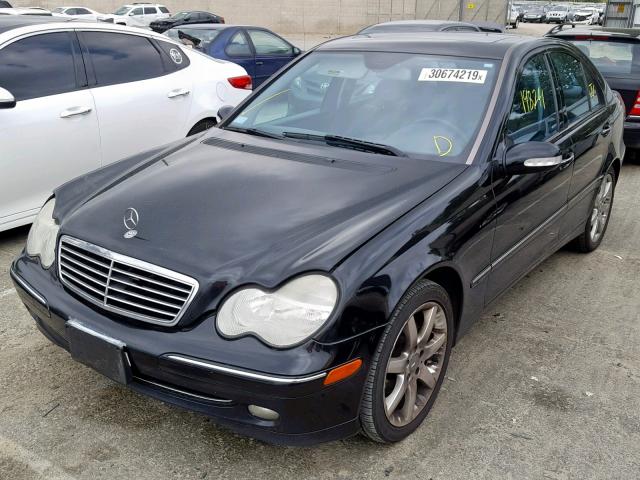 WDBRF40J14F452353 - 2004 MERCEDES-BENZ C 230K SPO BLACK photo 2