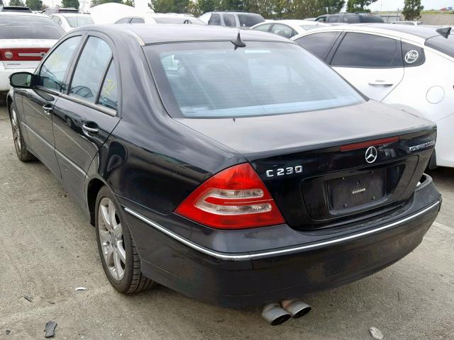 WDBRF40J14F452353 - 2004 MERCEDES-BENZ C 230K SPO BLACK photo 3