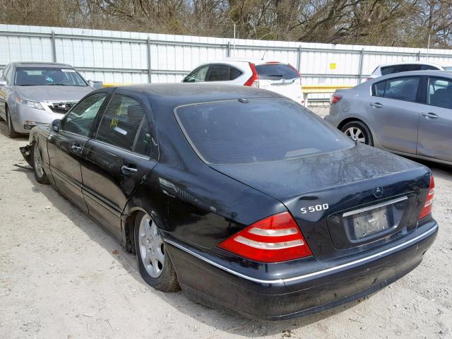 WDBNG75J8YA095388 - 2000 MERCEDES-BENZ S 500 BLACK photo 3