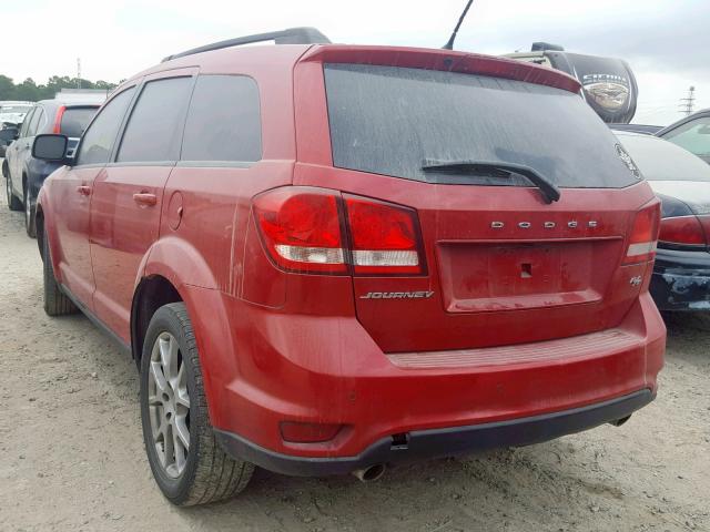 3C4PDCEG2ET205758 - 2014 DODGE JOURNEY R/ RED photo 3