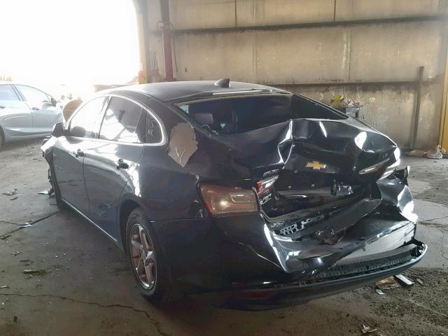 1G1ZB5ST3GF201803 - 2016 CHEVROLET MALIBU LS BLACK photo 3