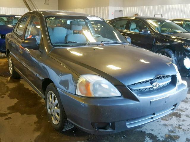 KNADC125536223673 - 2003 KIA RIO GRAY photo 1