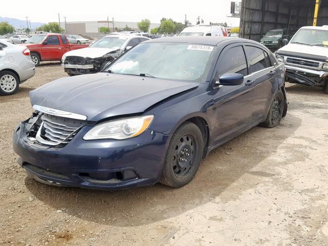 1C3CCBAB3DN606499 - 2013 CHRYSLER 200 LX BLUE photo 2