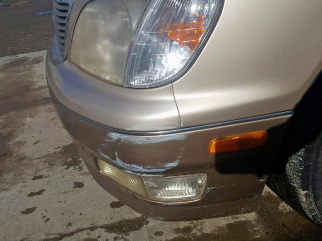 JT8BH28F7W0128118 - 1998 LEXUS LS 400 GOLD photo 9