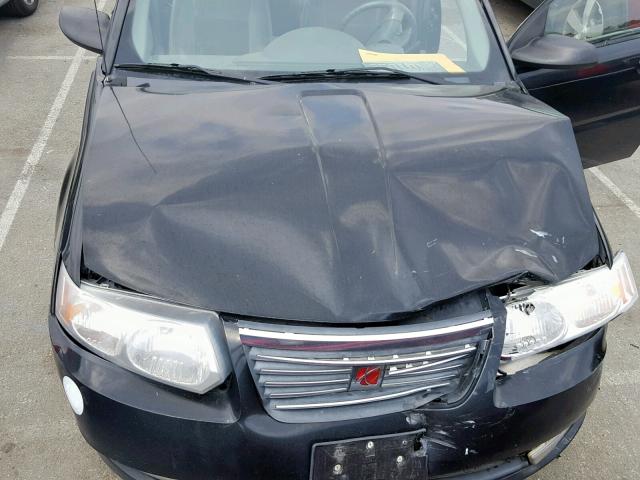 1G8AL55B17Z119114 - 2007 SATURN ION LEVEL BLACK photo 7