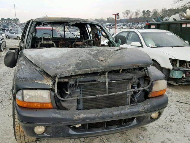 1B7GL2AZ0YS674549 - 2000 DODGE DAKOTA QUA BLACK photo 9