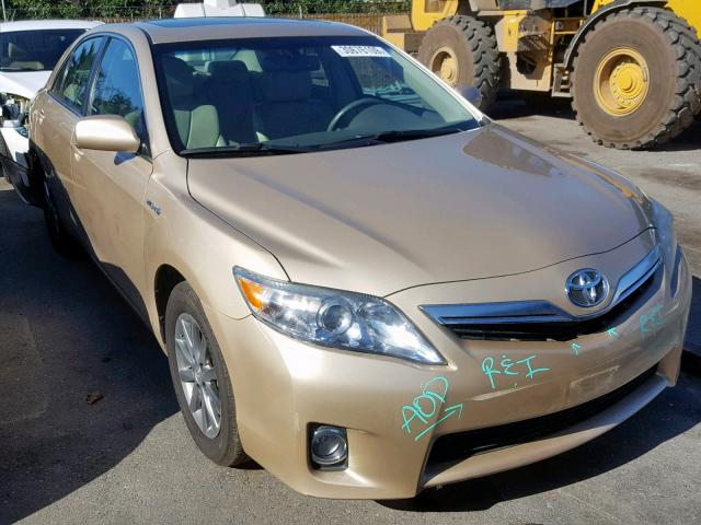 4T1BB3EK3BU134250 - 2011 TOYOTA CAMRY HYBR GOLD photo 1