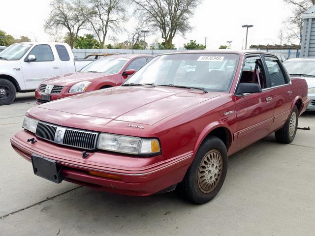 1G3AG55M7R6314568 - 1994 OLDSMOBILE CUTLASS CI BURGUNDY photo 2