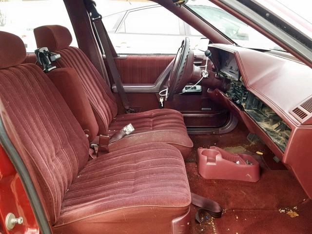 1G3AG55M7R6314568 - 1994 OLDSMOBILE CUTLASS CI BURGUNDY photo 5
