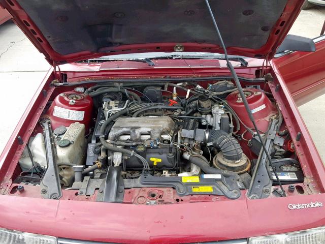 1G3AG55M7R6314568 - 1994 OLDSMOBILE CUTLASS CI BURGUNDY photo 7