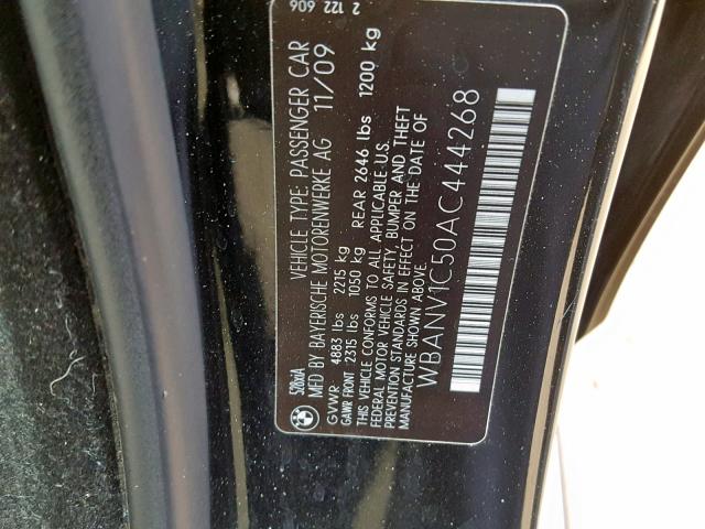 WBANV1C50AC444268 - 2010 BMW 528 XI BLACK photo 10