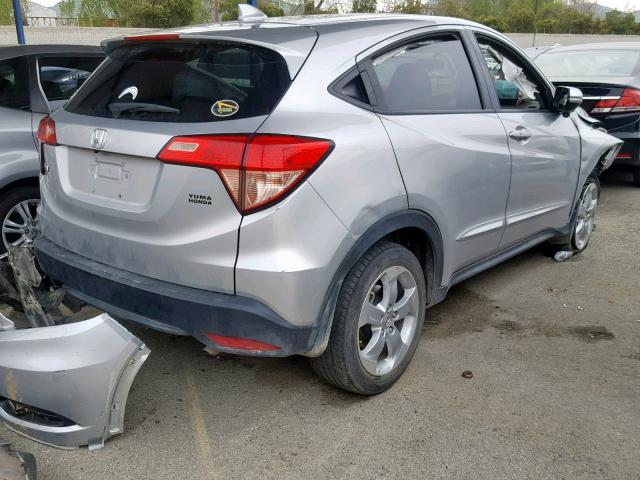 3CZRU5H58GM705039 - 2016 HONDA HR-V EX SILVER photo 4