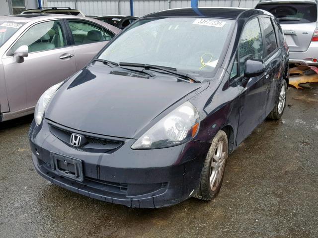 JHMGD384X7S025013 - 2007 HONDA FIT BLACK photo 2