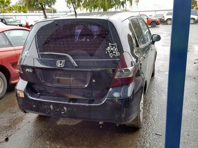 JHMGD384X7S025013 - 2007 HONDA FIT BLACK photo 4