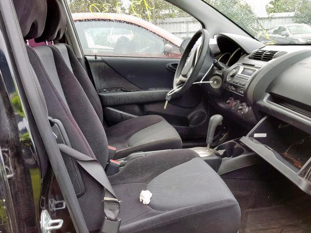 JHMGD384X7S025013 - 2007 HONDA FIT BLACK photo 5