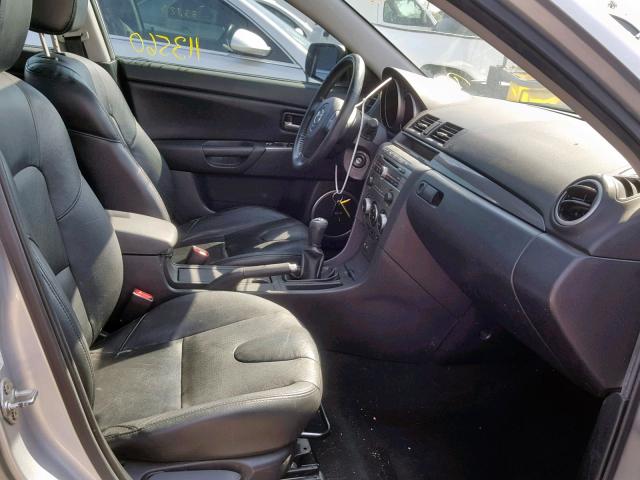 JM1BK323781840262 - 2008 MAZDA 3 S SILVER photo 5