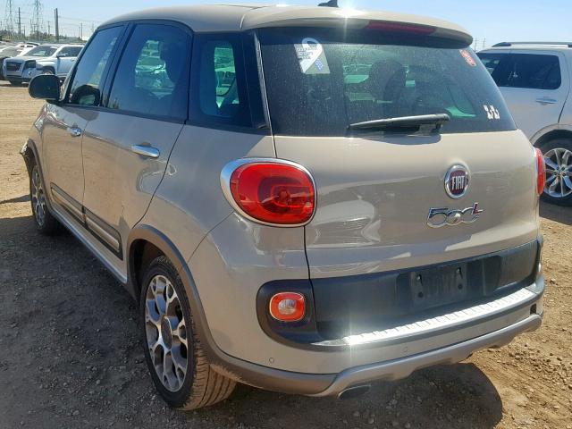 ZFBCFADH7EZ008099 - 2014 FIAT 500L TREKK BEIGE photo 3