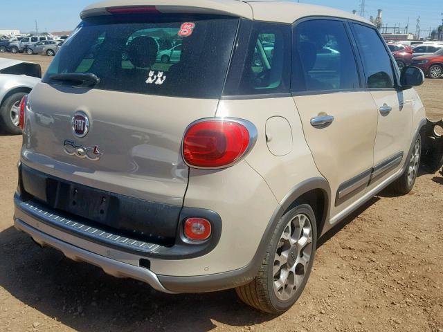 ZFBCFADH7EZ008099 - 2014 FIAT 500L TREKK BEIGE photo 4