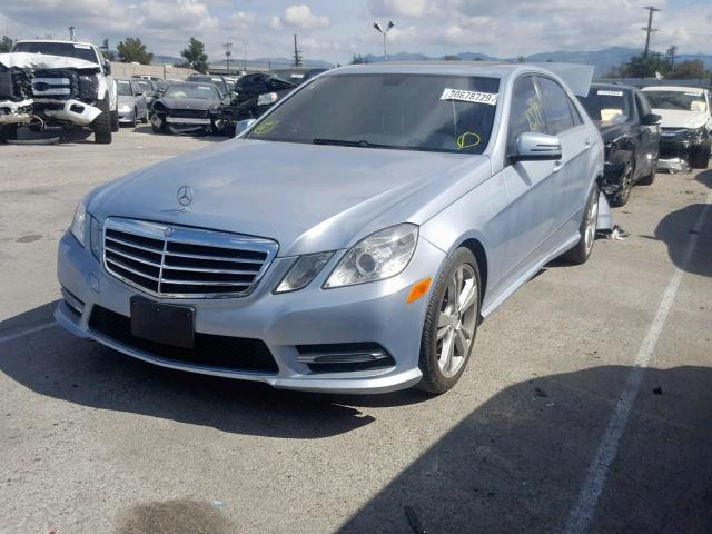 WDDHF5KB6DA706604 - 2013 MERCEDES-BENZ E 350 SILVER photo 2