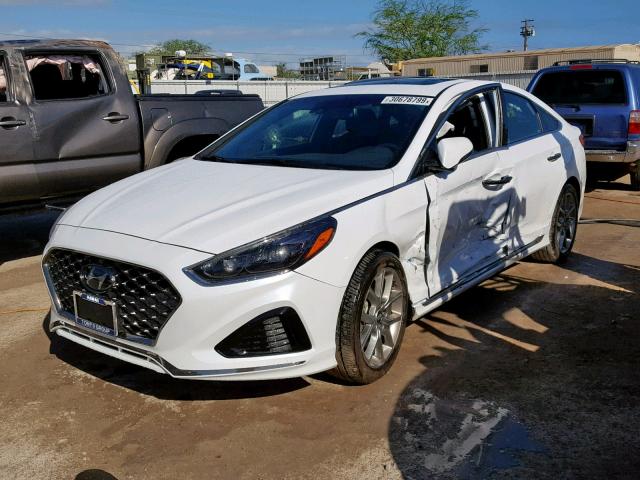 5NPE34AB3JH692506 - 2018 HYUNDAI SONATA SPO WHITE photo 2