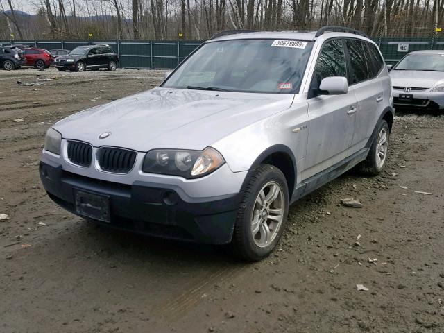 WBXPA73474WC39377 - 2004 BMW X3 2.5I SILVER photo 2