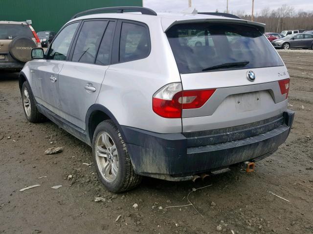 WBXPA73474WC39377 - 2004 BMW X3 2.5I SILVER photo 3