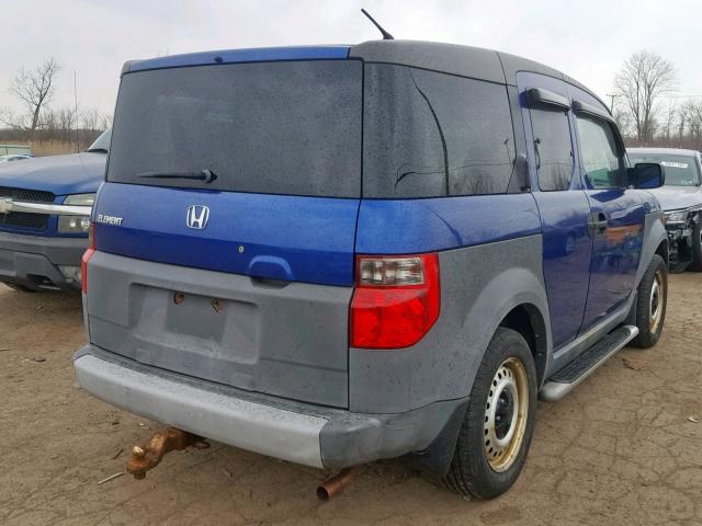 5J6YH28344L032938 - 2004 HONDA ELEMENT LX BLUE photo 4