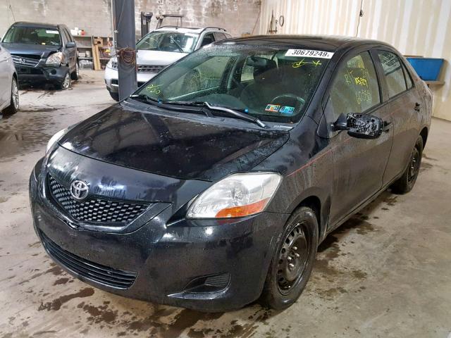 JTDBT4K38A1368663 - 2010 TOYOTA YARIS BLACK photo 2