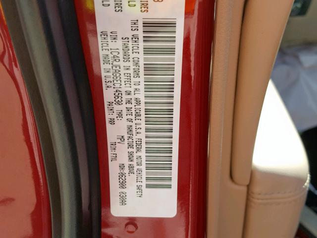 1C4RJEAG6EC145630 - 2014 JEEP GRAND CHER RED photo 10