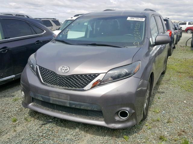 5TDXK3DC2FS675868 - 2015 TOYOTA SIENNA SPO GRAY photo 2